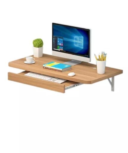 Office Wall Mounted Computer Desk in wood