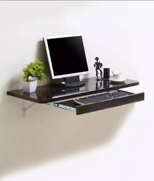 Office Wall Mounted Computer Desk in wood