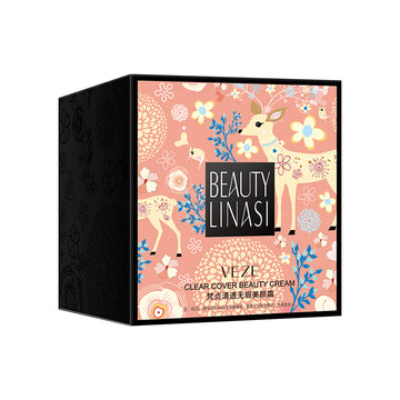 VEZE Beauty Cream Foundation Base Water proof Mushroom Head Air Cushion BB CC Cream Moisturizing Liquid Foundation with Sponge 20g FZ16886