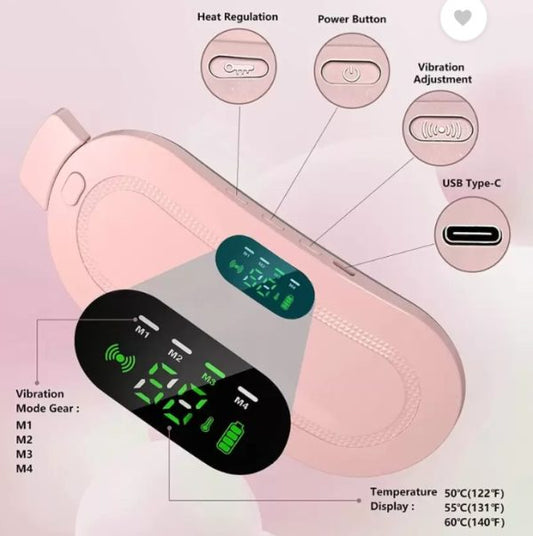 Digital Period Pad Heating And Vibrating For Healing Period Cramps