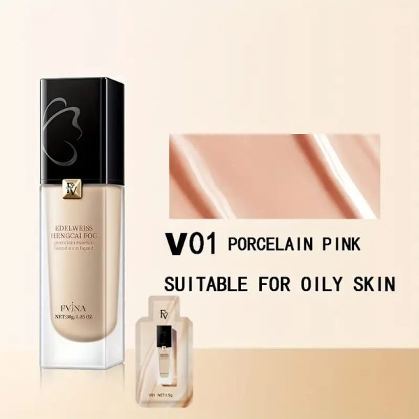 Fv Edelweiss Liquid Refreshing Essence Fvina Foundation Skin Care Dry Oil Skin Long-lasting Base Makeup Imported
