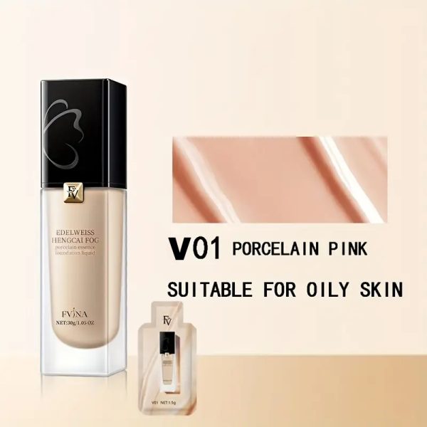 Fv Edelweiss Liquid Refreshing Essence Fvina Foundation Skin Care Dry Oil Skin Long-lasting Base Makeup Imported