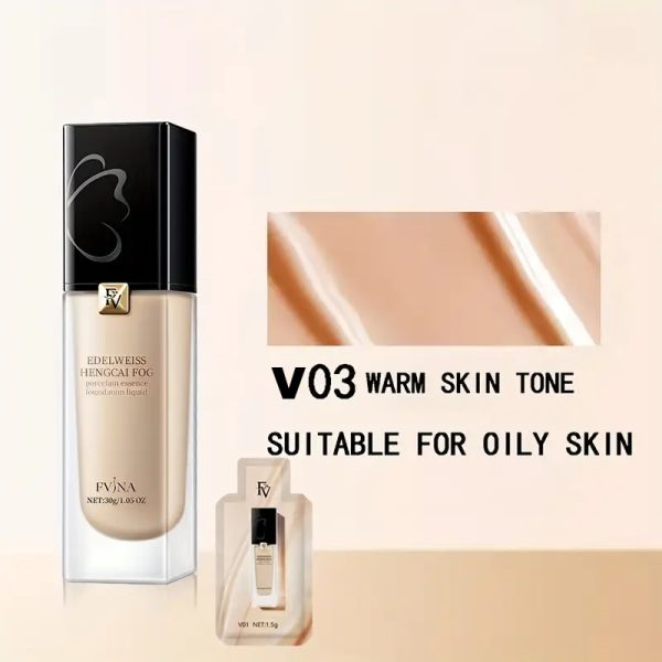 Fv Edelweiss Liquid Refreshing Essence Fvina Foundation Skin Care Dry Oil Skin Long-lasting Base Makeup Imported