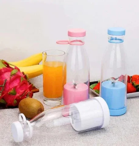 PortableMini Fast Portable Juicer Blender USB Rechargeable - Wireless Bottle for Traveling (Multicolour) 380ml