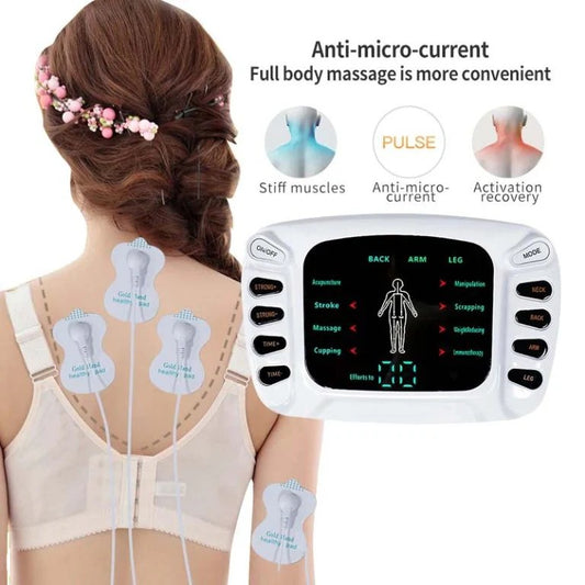 Electronic Pulse Massager - Stroke acupuncture slippers cupping scrapping immunotherapy Slimming Massager - Full Body Pulse Muscle Relax Massage. Digital Physiotherapy Machine