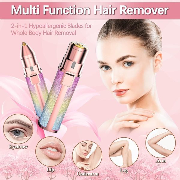 2 In 1 Rechargeable Flawless Eyebrow & Facial Hair Remover