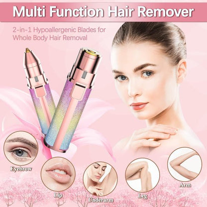 2 In 1 Rechargeable Flawless Eyebrow & Facial Hair Remover