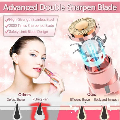 2 In 1 Rechargeable Flawless Eyebrow & Facial Hair Remover