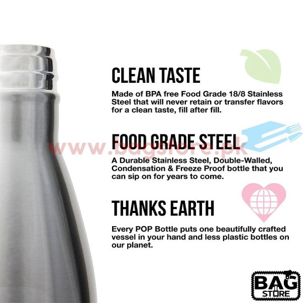 Stainless Steel Vacuum Insulated Hot & Cold Water Bottle, Sweat & Leak-Proof, Travel Flask, School, Office, Sports, Home, Gym, Cycling,Traveling, BPA Free, 500ml