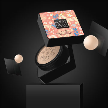 VEZE Beauty Cream Foundation Base Water proof Mushroom Head Air Cushion BB CC Cream Moisturizing Liquid Foundation with Sponge 20g FZ16886