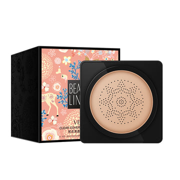 VEZE Beauty Cream Foundation Base Water proof Mushroom Head Air Cushion BB CC Cream Moisturizing Liquid Foundation with Sponge 20g FZ16886