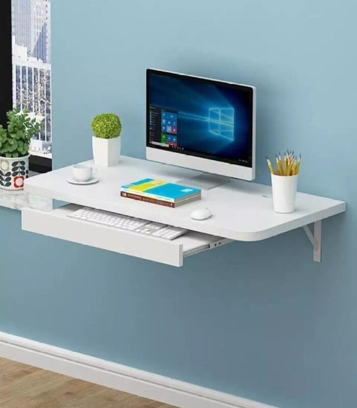 Office Wall Mounted Computer Desk in wood