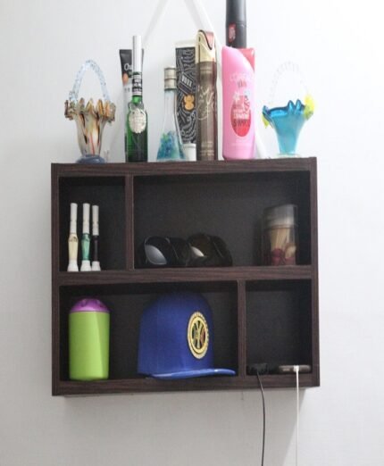 Wall Hanging Shelf Dark Brown in Lasani Board
