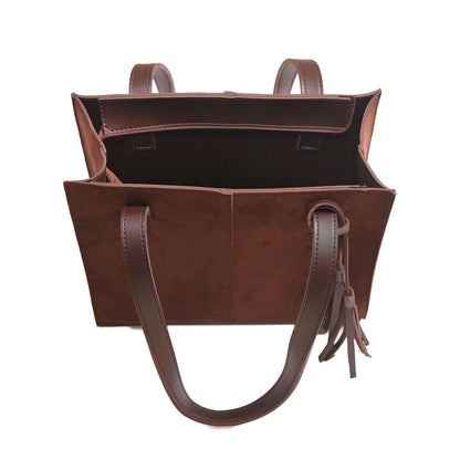 SUEDE CHOCO BAG FOR WOMEN