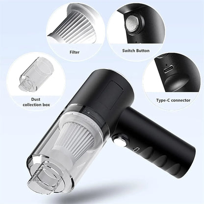 Wireless Car Vacuum Cleaner 4 in 1 | Powerful Suction