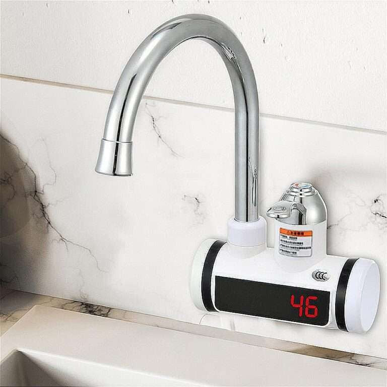 Instant Electric Water Heater Tap Faucet AC 220V 3000W Digital Display Temperature Geyser Water Heater Back Outlet for Kitchen and Bathroom in Pakistan