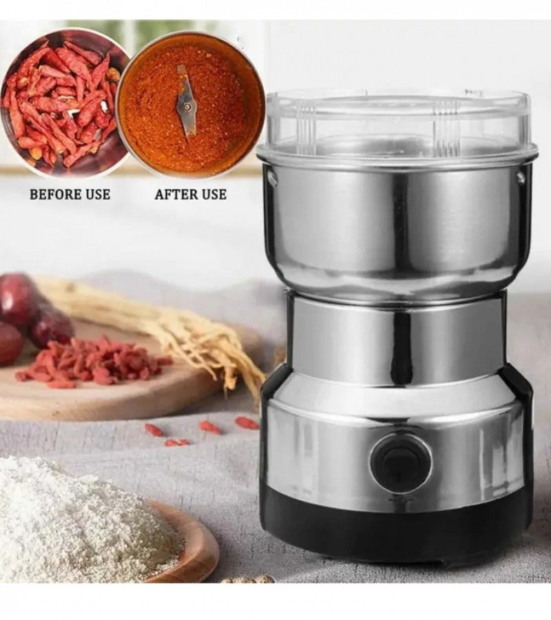 Mini Electric Grinder - Stainless Steel Grinder For Coffee beans, Spices, Masala Grinding Machine - Coffee Grinder - Spice Grinder