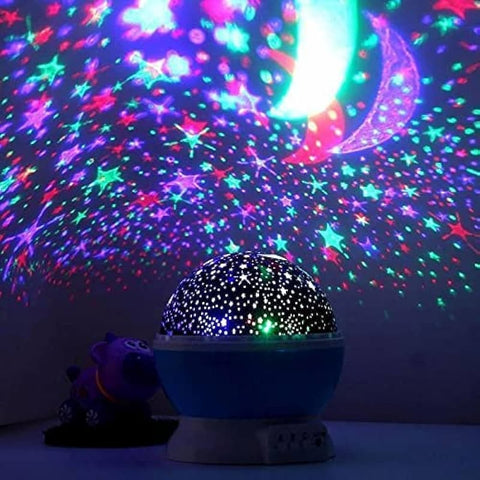 Night Light Star Lamp Starry Sky Projector Baby Light 360° Rotation LED Star Light Lamp Table Night Lamp with 8 Color Lights Projection