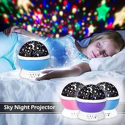 Night Light Star Lamp Starry Sky Projector Baby Light 360° Rotation LED Star Light Lamp Table Night Lamp with 8 Color Lights Projection
